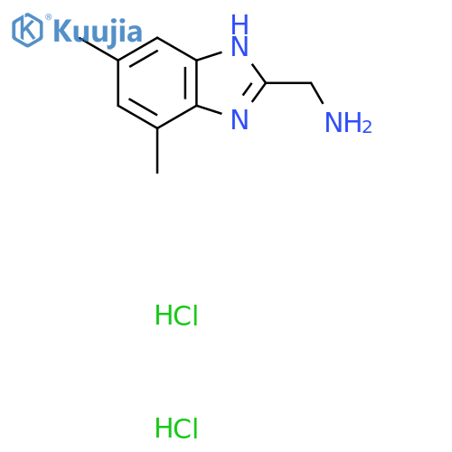 1-(4,6-dimethyl-1H-1,3-benzodiazol-2-yl)methanamine dihydrochloride structure