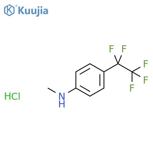 N-methyl-4-(1,1,2,2,2-pentafluoroethyl)aniline hydrochloride structure
