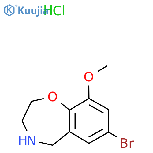 7-Bromo-9-methoxy-2,3,4,5-tetrahydro-1,4-benzoxazepine hydrochloride structure