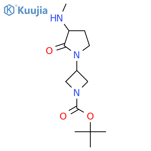 tert-butyl 3-3-(methylamino)-2-oxopyrrolidin-1-ylazetidine-1-carboxylate structure