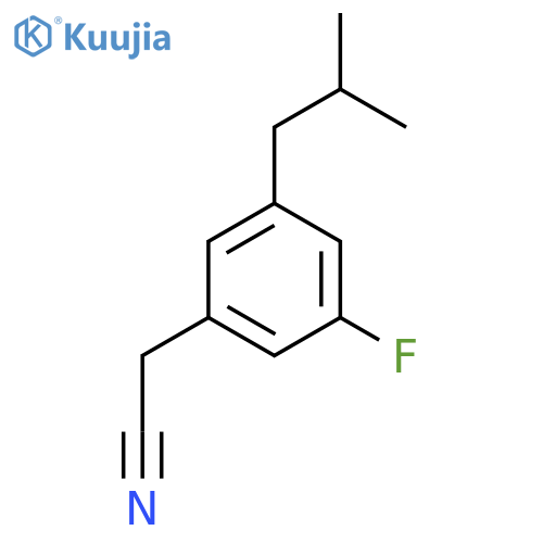 2-3-fluoro-5-(2-methylpropyl)phenylacetonitrile structure