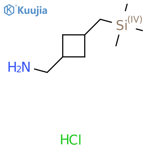 1-{3-(trimethylsilyl)methylcyclobutyl}methanamine hydrochloride structure