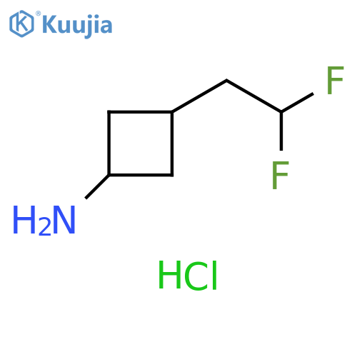 3-(2,2-difluoroethyl)cyclobutanamine;hydrochloride structure