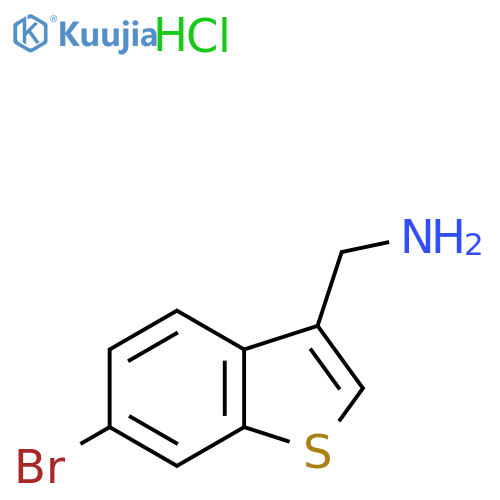 1-(6-Bromo-1-benzothiophen-3-yl)methanamine hydrochloride structure
