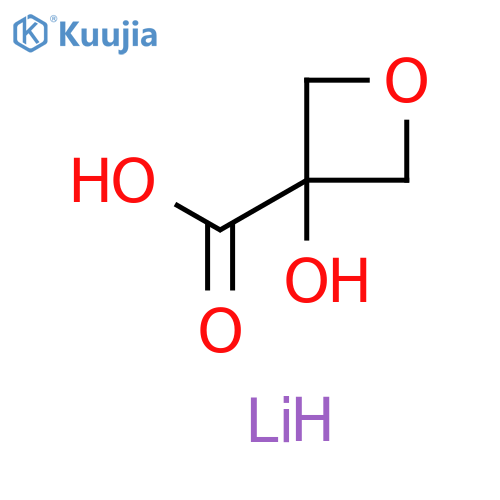 lithium(1+) 3-hydroxyoxetane-3-carboxylate structure
