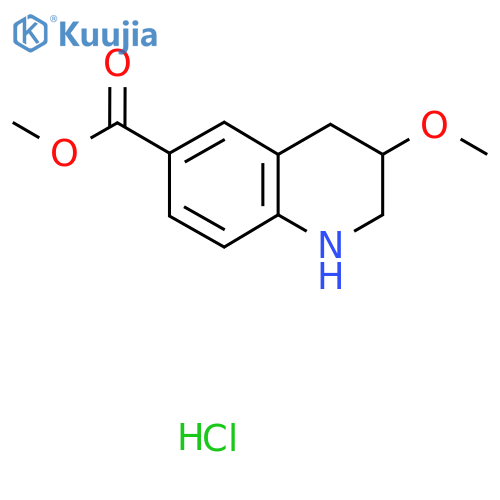Methyl 3-methoxy-1,2,3,4-tetrahydroquinoline-6-carboxylate hydrochloride structure