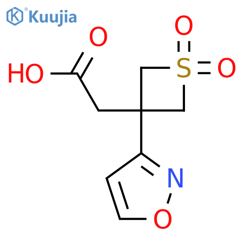 2-[3-(1,2-Oxazol-3-yl)-1,1-dioxo-1lambda6-thietan-3-yl]acetic acid structure