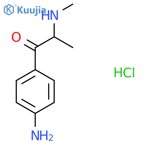 1-(4-Aminophenyl)-2-(methylamino)propan-1-one hydrochloride structure