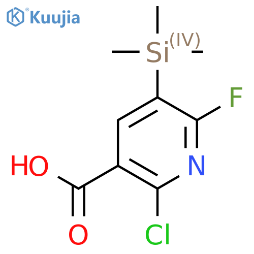 2-Chloro-6-fluoro-5-(trimethylsilyl)pyridine-3-carboxylic acid structure