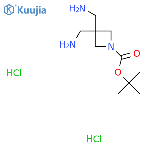 Tert-butyl 3,3-bis(aminomethyl)azetidine-1-carboxylate dihydrochloride structure