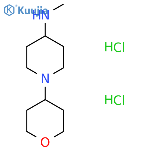 N-methyl-1-(oxan-4-yl)piperidin-4-amine dihydrochloride structure