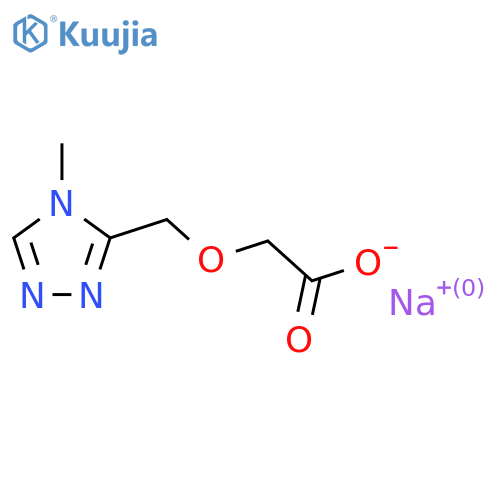 sodium 2-(4-methyl-4H-1,2,4-triazol-3-yl)methoxyacetate structure