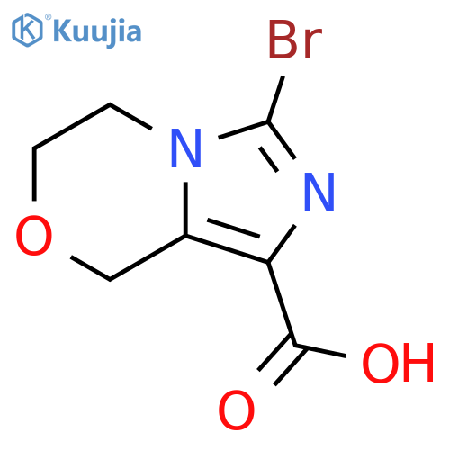 3-bromo-5H,6H,8H-imidazo4,3-c1,4oxazine-1-carboxylic acid structure