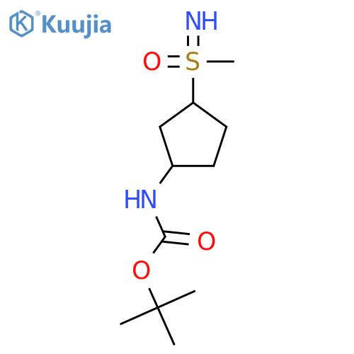 tert-butyl N-{3-imino(methyl)oxo-lambda6-sulfanylcyclopentyl}carbamate structure