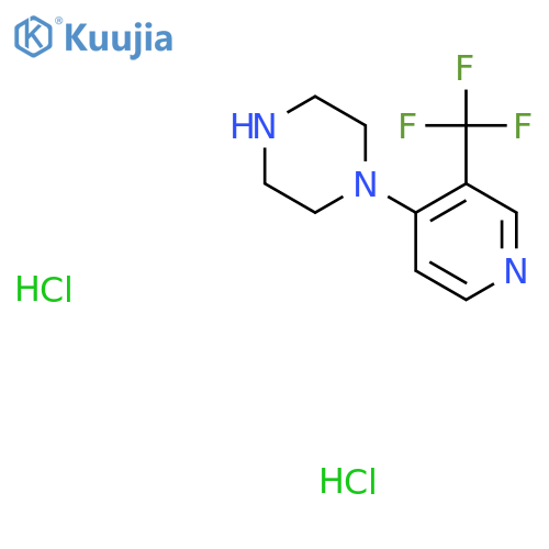 1-3-(trifluoromethyl)pyridin-4-ylpiperazine dihydrochloride structure