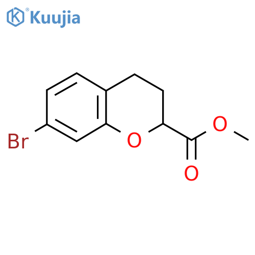 methyl 7-bromo-3,4-dihydro-2H-1-benzopyran-2-carboxylate structure
