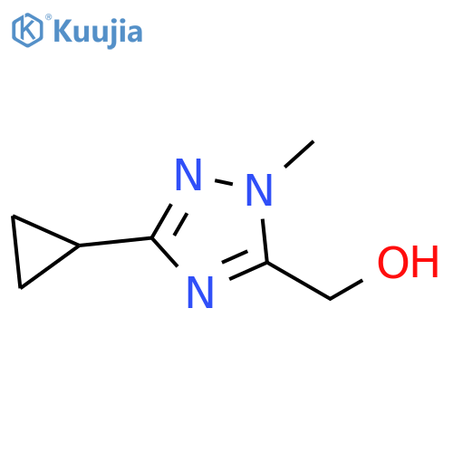 (3-cyclopropyl-1-methyl-1H-1,2,4-triazol-5-yl)methanol structure