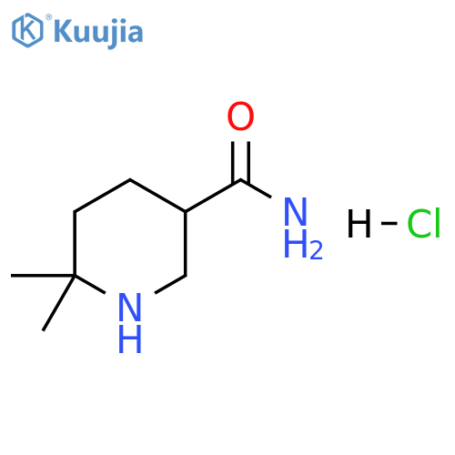 6,6-dimethylpiperidine-3-carboxamide hydrochloride structure