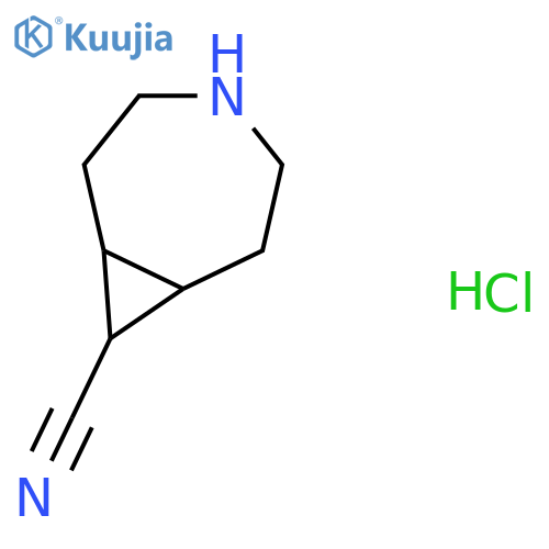 4-azabicyclo5.1.0octane-8-carbonitrile hydrochloride, Mixture of diastereomers structure