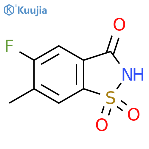 5-Fluoro-6-methyl-2,3-dihydro-1lambda6,2-benzothiazole-1,1,3-trione structure