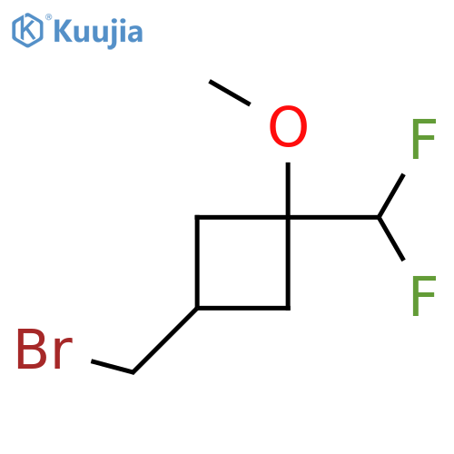 rac-(1s,3s)-3-(bromomethyl)-1-(difluoromethyl)-1-methoxycyclobutane structure