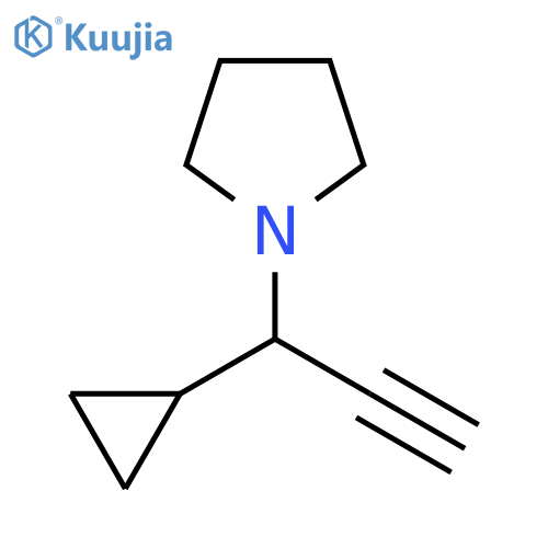 1-(1-Cyclopropylprop-2-yn-1-yl)pyrrolidine structure