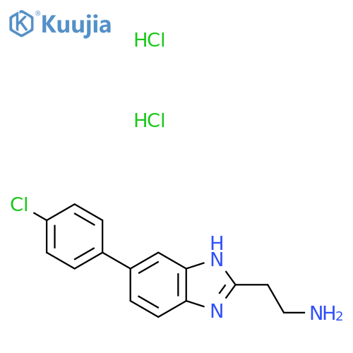 2-5-(4-chlorophenyl)-1H-1,3-benzodiazol-2-ylethan-1-amine dihydrochloride structure