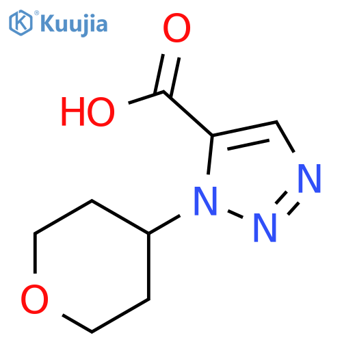 1-(oxan-4-yl)-1H-1,2,3-triazole-5-carboxylic acid structure