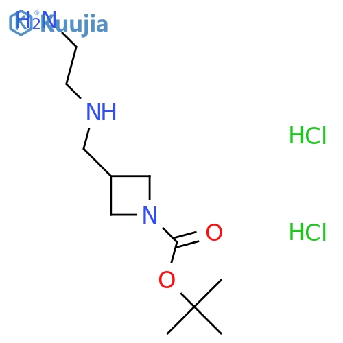 tert-butyl 3-{(2-aminoethyl)aminomethyl}azetidine-1-carboxylate dihydrochloride structure