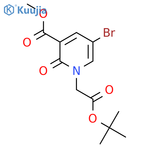 methyl 5-bromo-1-2-(tert-butoxy)-2-oxoethyl-2-oxo-1,2-dihydropyridine-3-carboxylate structure