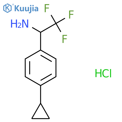 1-(4-Cyclopropylphenyl)-2,2,2-trifluoroethan-1-amine hydrochloride structure