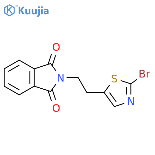 2-2-(2-bromo-1,3-thiazol-5-yl)ethyl-2,3-dihydro-1H-isoindole-1,3-dione structure
