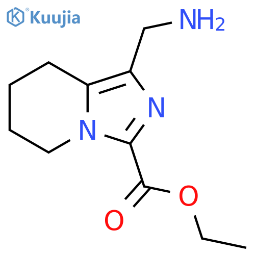 ethyl 1-(aminomethyl)-5H,6H,7H,8H-imidazo1,5-apyridine-3-carboxylate structure