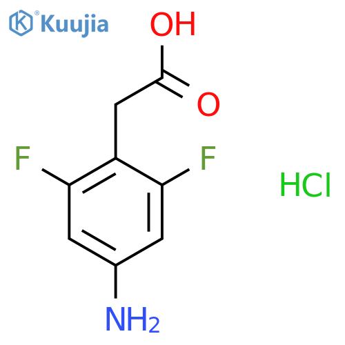 2-(4-Amino-2,6-difluorophenyl)acetic acid hydrochloride structure