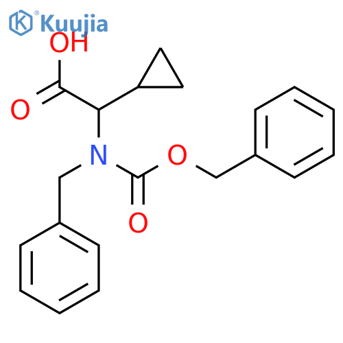 2-{Benzyl[(benzyloxy)carbonyl]amino}-2-cyclopropylacetic acid structure