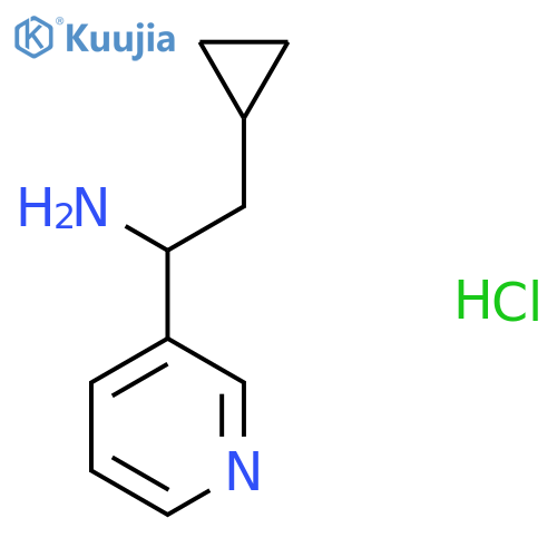 2-Cyclopropyl-1-(pyridin-3-yl)ethan-1-amine hydrochloride structure