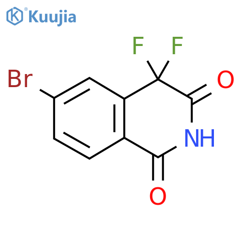 6-Bromo-4,4-difluoro-1,2,3,4-tetrahydroisoquinoline-1,3-dione structure