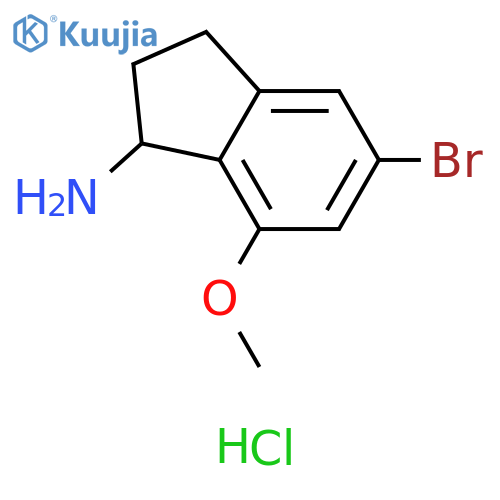 5-bromo-7-methoxy-2,3-dihydro-1H-inden-1-amine hydrochloride structure