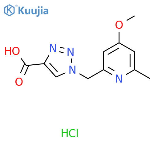 1-(4-methoxy-6-methylpyridin-2-yl)methyl-1H-1,2,3-triazole-4-carboxylic acid hydrochloride structure