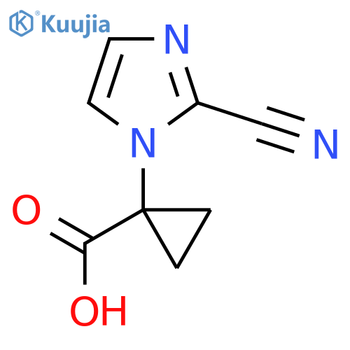 1-(2-cyano-1H-imidazol-1-yl)cyclopropane-1-carboxylic acid structure