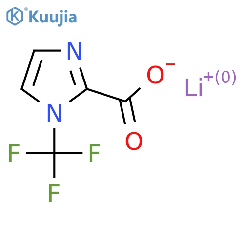 lithium(1+) 1-(trifluoromethyl)-1H-imidazole-2-carboxylate structure