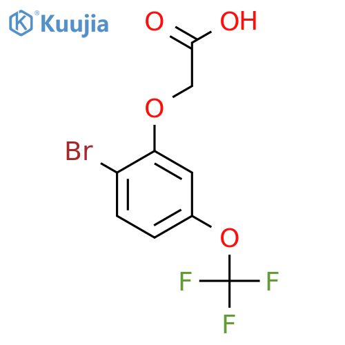 2-2-bromo-5-(trifluoromethoxy)phenoxyacetic acid structure