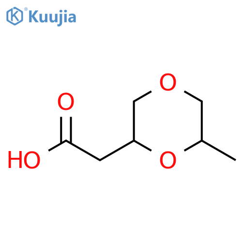 2-(6-Methyl-1,4-dioxan-2-yl)acetic acid structure