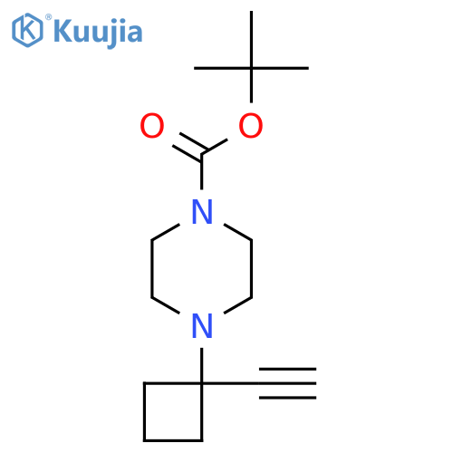 Tert-butyl 4-(1-ethynylcyclobutyl)piperazine-1-carboxylate structure