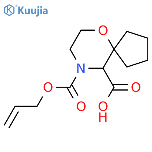 9-(prop-2-en-1-yloxy)carbonyl-6-oxa-9-azaspiro4.5decane-10-carboxylic acid structure