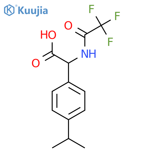 2-4-(propan-2-yl)phenyl-2-(2,2,2-trifluoroacetamido)acetic acid structure
