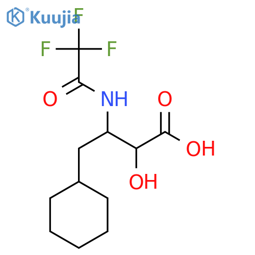 4-Cyclohexyl-2-hydroxy-3-(2,2,2-trifluoroacetamido)butanoic acid structure