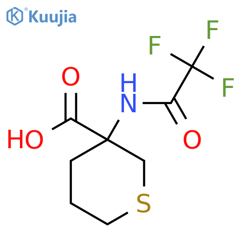 3-(2,2,2-Trifluoroacetamido)thiane-3-carboxylic acid structure
