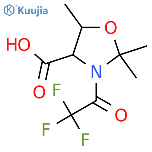 2,2,5-Trimethyl-3-(2,2,2-trifluoroacetyl)-1,3-oxazolidine-4-carboxylic acid structure
