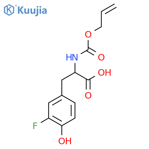 3-(3-fluoro-4-hydroxyphenyl)-2-{(prop-2-en-1-yloxy)carbonylamino}propanoic acid structure